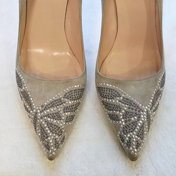 Kate Spade 'Leandra' Studded Butterfly Suede Pumps Size 9.5 - Picture 3 of 8